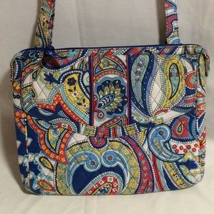 Vera Bradley Saddle Bag Marine Paisley large Rare